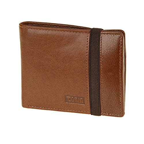 Tonin, 202154305, Carteira de Masculina Fechamento Elástico Bolso, cor Caramelo, Couro