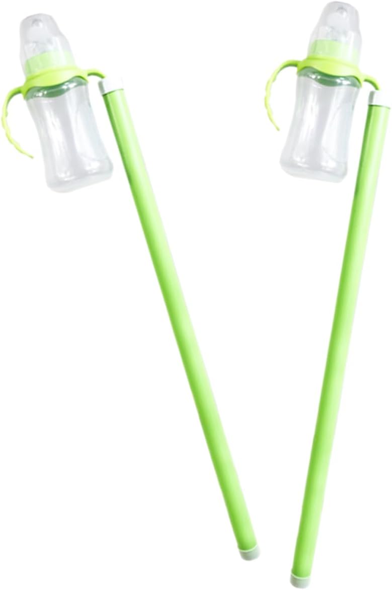 balacoo 2pcs Aquarium Fish Feeder Bottle Carp Bottle with Pole Transparent Design for Easy Viewing and Cleaning for Fish Tank Feeding Construction