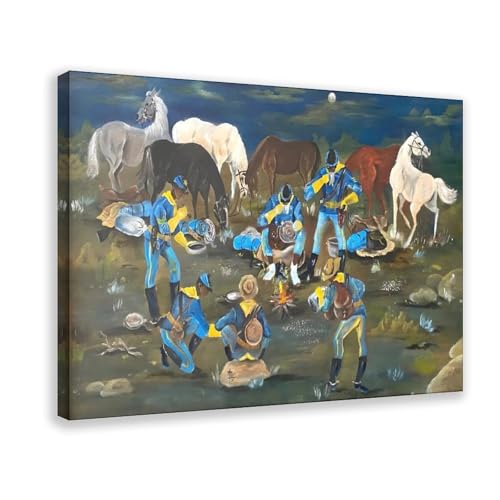 Impression Buffalo Soldiers Annie Lee grand tableau salon bureau 61x91cm