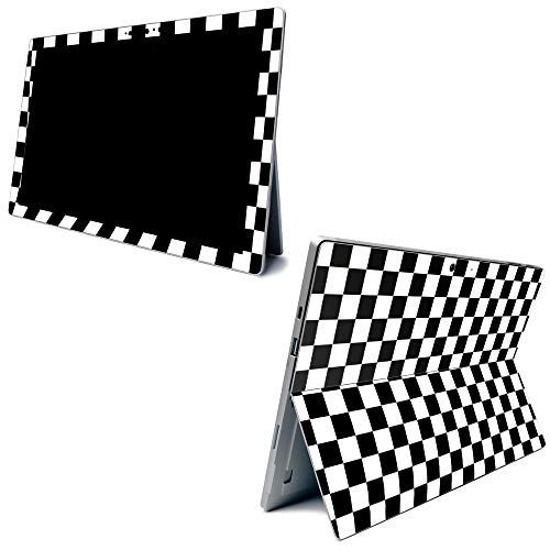 Image of MightySkins Carbon Fiber Skin for Microsoft Surface Pro 7 - Check | Textured Carbon Fiber Finish | Easy to Apply, Remove, and Change Styles | Made in The USA