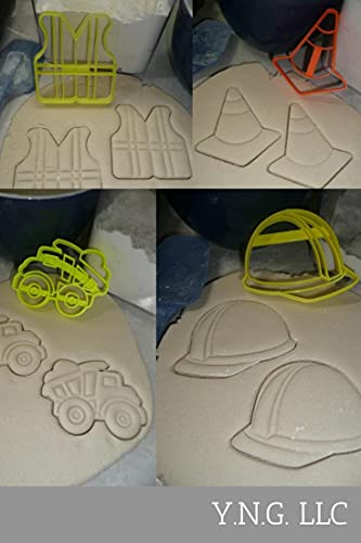 Yngllc Construction Worker Equipment Safety Gear Set Of 4 Cookie Cutters Baking Tool 3D Printed Made In Usa Pr1557 Multicolor #TOP1