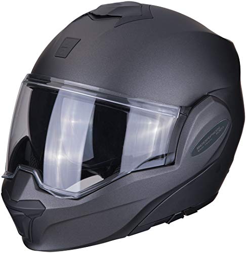 Casque Scorpion Exo Tech Solid avec mentonnière pivotante 180 degrés mat anthracite M