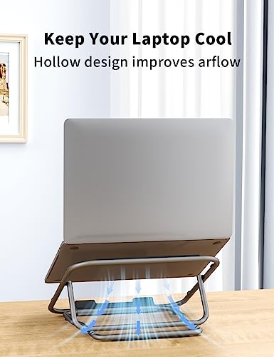 Mchose Laptop Stand, 360 Swivel Aluminum Computer Stand Ergonomic Laptop Riser Notebook Holder Compatible With 17.3Inch Macbook Air Pro, Dell Xps, Hp, Lenovo More Laptops,Grey #TOP4