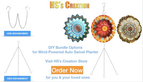 Hs'S Creation Stainless Steel 304 Swivel Planter Hanging Chain 21.5 Inch S Hooks For Flower Pot Basket 3 Leads Decorative Replacement Chains Hangers Rust Proof For Hanging Planters Basket 1 Set Pack thumb #6