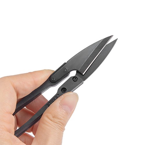 uxcell 3Pcs 4.1-inch Sewing Trimming Scissors Nipper Embroidery Thread Yarn Fishing Thread Beading Cutter Black