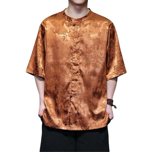 Chemise d'été homme jacquard paysage style chinois chic