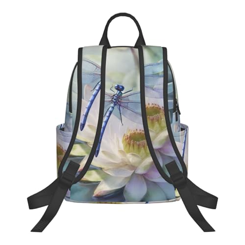 Sac à dos voyage ordinateur portable libellule fleur rando - 3