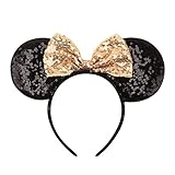 AQOKKA Mouse Ears Headbands with Bow Minnie Ears Cosplay Costume Hair Accessories for Women Girls Birthday Party Decoration