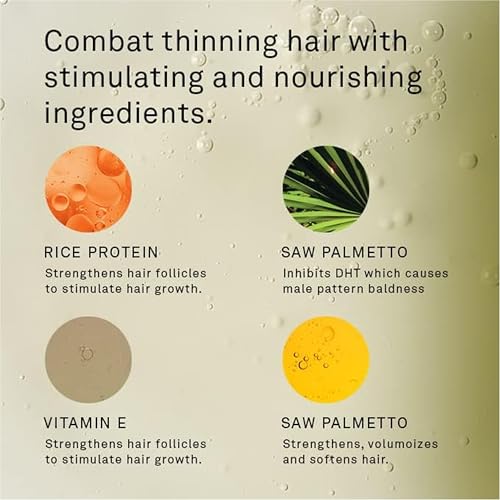 Image of Hawthorne Thick Boost Shampoo and Conditioner Set. Men's Thickening Shampoo and Conditioner Set with Biotin, Rice Protein, Saw Palmetto, and Vitamin E. Sulfate Free, Paraben Free. 16 Fl Oz Each.