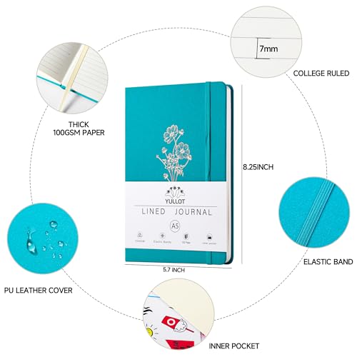 Cuaderno rayado A5 que evita que la tinta traspase la hoja 4