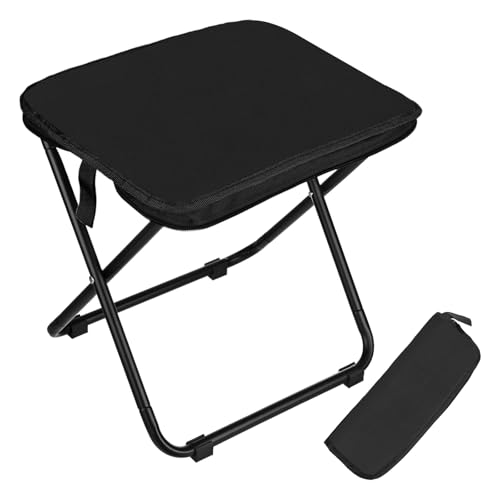 TIXIPEM Foldable Backpack Stool, 12-Inch Small Portable Camping Stool Folding