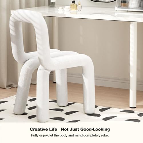 Sillón sin brazos peluche negro moderno miniatura 4