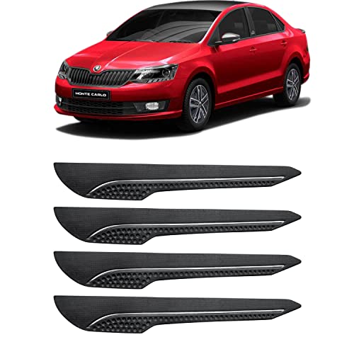Image of AOSIS-Car Bumper Protector /Bumper Guard for Skoda Montecarlo with Single Chrome Stripe (4-Pcs)