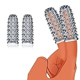 2PC Finger Sleeves Vibrator Accessories, Masturbation Sleeve G-Spot Clitoral Stimulator Finger Sleeves, Soft Silicone Vagina Massage Stimulates Masturbator Adult Sex Toys for Women Couple Pleasure (A)