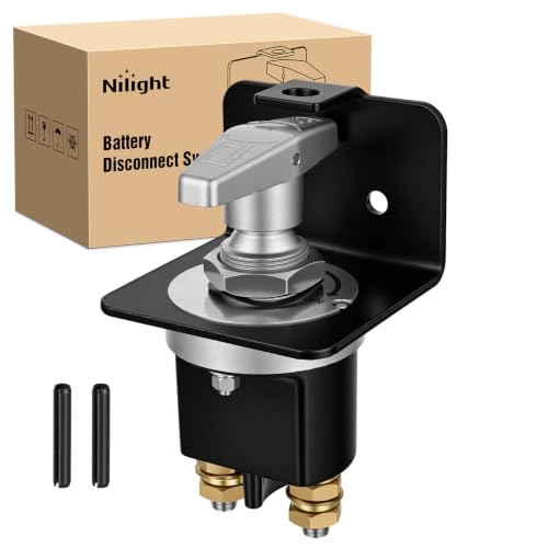 Nilight Battery Disconnect Switch 500A 12V-36V with Locking Bracket