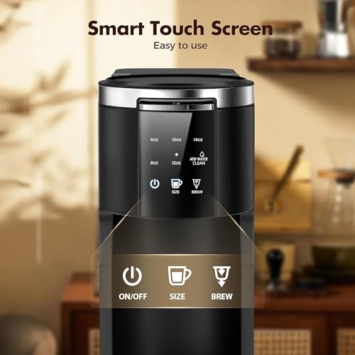 Image of Kismile Single Serve Coffee Maker, 2-in-1 Coffee Pod & Ground Brewer