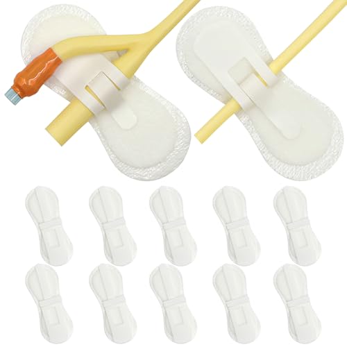 10 pcs Foley Catheter Stabilization Devices for Kids,Self-High Adhesive Catheter Supplies for Single/DoubleTube Holder Catheter Tape Fixation Device Strap Fixing Accessories,Catheter Holder