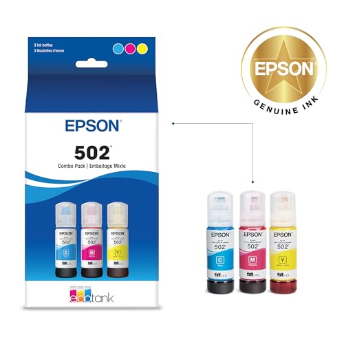 image for EPSON 502 EcoTank Ink Ultra-high Capacity Bottle Color Combo Pack Work