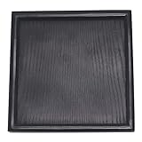 Solid Wood Serving Tray, Square Non-Slip Tea Coffee Snack Plate, Serving Tray with Raised Edges, for Home Kitchen Restaurant