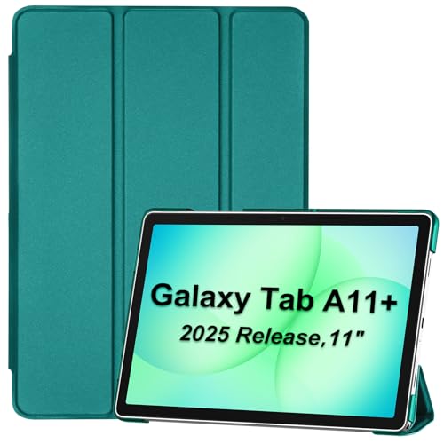 ProCase Smart Case for Galaxy Tab A11+ Plus/A9+ Plus 11 Inch, Slim Stand Hard Back Shell Protective Tablet Cover Folio Case for 11' Galaxy Tab A11+ Plus 2025/A9+ Plus 2023 -Emerald