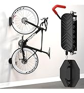FUNWICT Swivel Bike Wall Mount Bike Rack Garage Organizer, Vertical Bike Hanger for Bicycle Rotat...