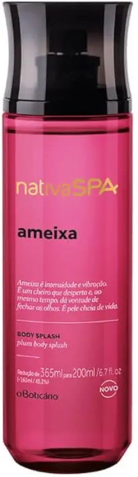 Body Splash Nativa Spa Ameixa Des. Colônia O Boticário 200ml