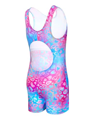 Bundle of Girls Swimsuit Sleeveless Bathing Suits Back Cutout Summer Swimwear with Removable Chest pad 6-14 Years4