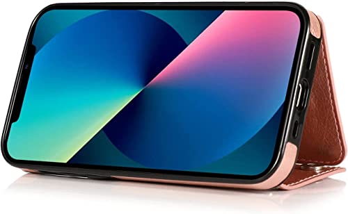 Étui iPhone 14 avec porte-carte et support magnétique rose
