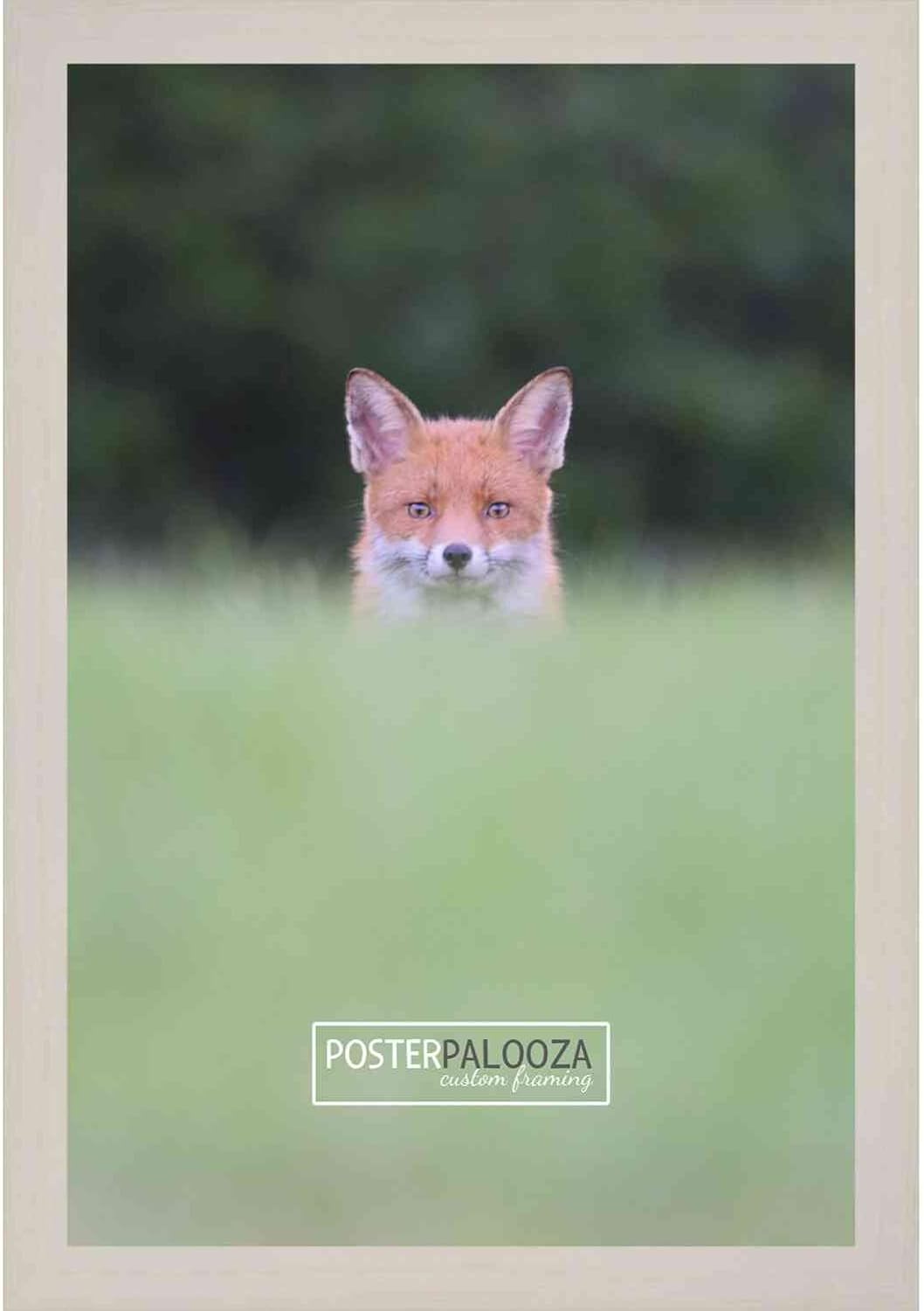 Poster Palooza 30x30 Traditional White Washed Complete Wood Square Picture Frame with UV Acrylic Plexiglass, Foam Board Backing & Hardware Included