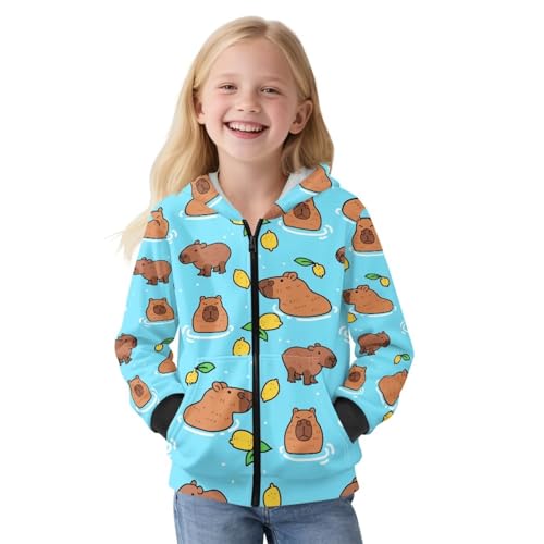 Kids Girls Hoodie Casual Zip Up Pullover Long Sleeve Coat with Pockets Fall Winter Soft Jacket for Teens3