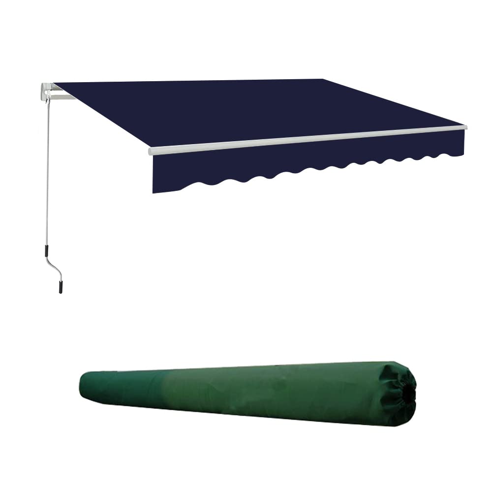 Green Bay 4 x 3m Blue Replacement Awning Fabric Top Cover With Rain Cover