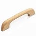 WEICHUAN 10PCS Wood Unfinished Drawer Knobs Pulls Handles - Replacement Kitchen Cabinets Furniture Dresser Wardrobe Cupboard Drawer Pulls Handles(Total Length: 5