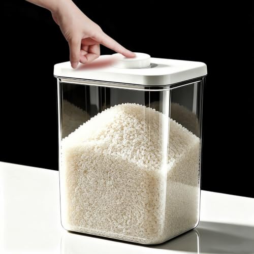 LivLab 10lbs Rice Container - 5QT, Clear, BPA Free, Airtight