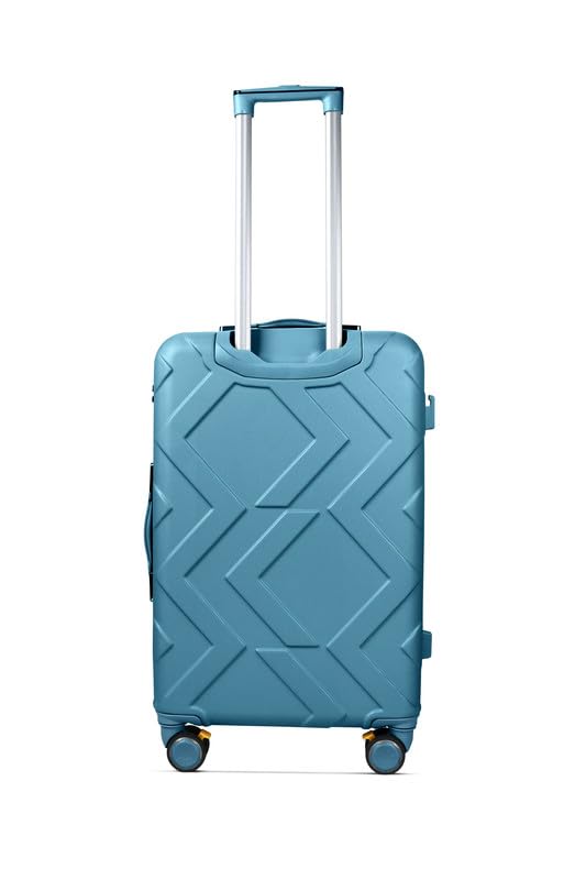 Image of Swiss Era Hard Shell 55 Cms Cabin Luggage - Premium ABS Spinner Trolley Bag with 8 Wheels - 20 Inches Lightweight Cabin Bag for Flights - Blue | 20