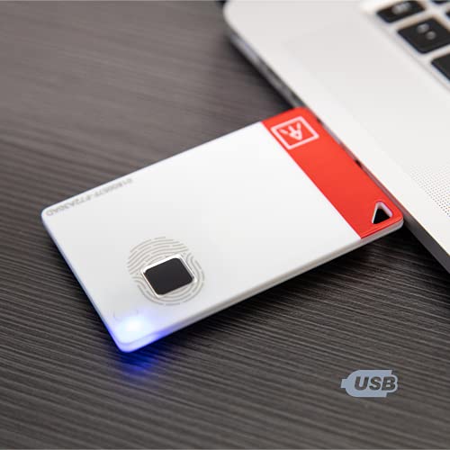 Authentrend Atkey Card - Fido2 Certified Fingerprint Card Type Security Key, Usb-A Port, Nfc & Bluetooth To Protect Online Accounts : Azure, Microsoft 365, Google, Salesforce, Facebook, Twitter, Apple #TOP1