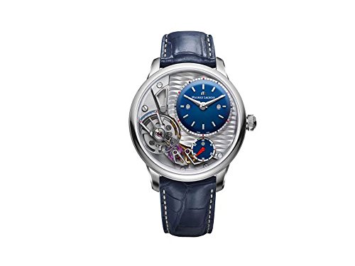 Maurice Lacroix Masterpiece Gravity 43mm Watch | Grey/Blue Leather