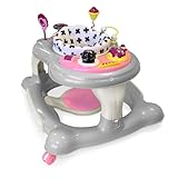 MyChild Roundabout 4 in 1 Activity Walker, Pink Neutral - Activity Center Baby Walker - 6 Months + Anti Fall Blocks for Extra Safety and 3 Height Adjustment- 360 Degree Spinning seat. - Image 1