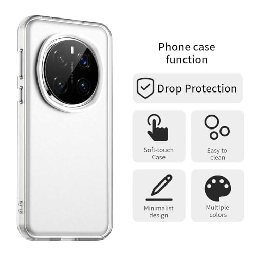 Image of for Honor Magic7 Pro 5G Case PC+TPU+PET Matte Anti-Drop Phone Back Cover - White
