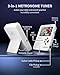 Metronome Tuner, Rechargeable 3 In 1 Digital Metronome with Vocal Count, Tone Generator Tuners for Guitar, Bass, Violin, Ukulele, Chromatic, Clarinet, Trumpet, Flute, All Instruments, White by LEKATO