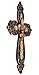 Chenorsh Ornate Fleur De Lis Layered Wall Cross Decorative Scrolly Details
