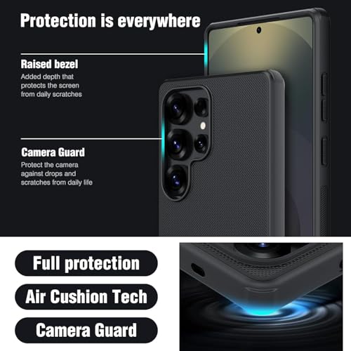 Image of Nilkin Slim Matte Series case for Samsung Galaxy S25 Ultra (S25-ultra), Shockproof and Scratch-Resistant, Lightweight Case for (S25 Ultra) Black
