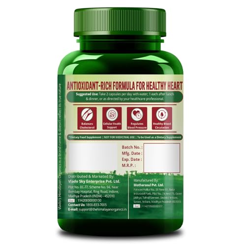 Image of Vlado's Himalayan Organics Cholesterol Control Supplement | Berberine, Arjuna, Amla & Curcumin | Supports Healthy Cholesterol, LDL HDL Balance & Lipid Levels | Helps Reduce Bad Cholesterol & Triglycerides | Heart Health & Cardiovascular Support 10 tablsts