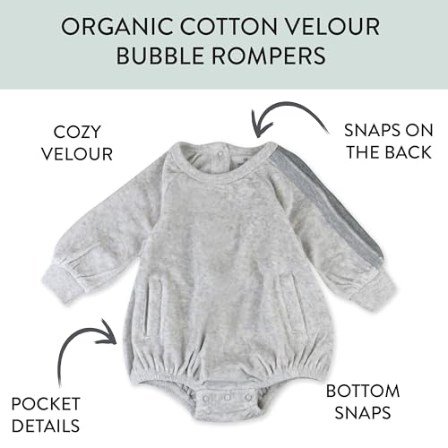 HonestBaby Multipack Short Romper Sets and Dresses 100% Organic Cotton for Infant Baby and Toddler Boys, Girls, Unisex2