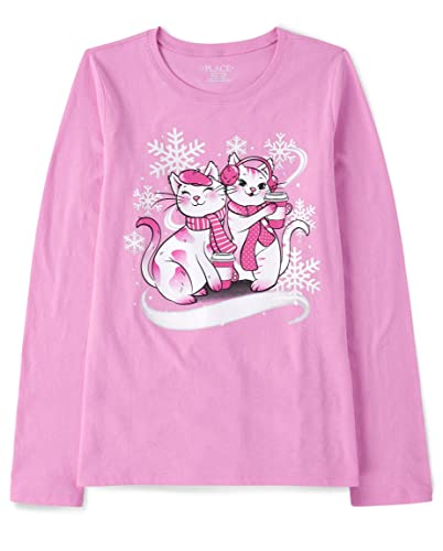 Image of The Children's Place Girls' Unicorns,Sports,Princess Long Sleeve Graphic T-Shirts