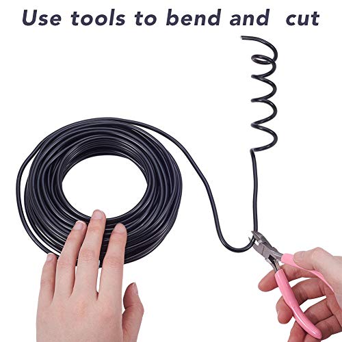 Benecreat AW-BC0002-03B-02-US 52 Feet 6 Gauge Aluminum Wire Black Halloween Craft Sculpting Bendable Wire thumb #2