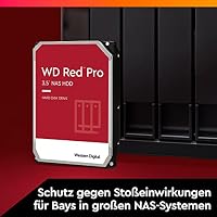 WD Red Pro interne Festplatte 8 TB (3,5 Zoll, NAS Festplatte, 7.200 U/min, 256 MB Cache, SATA 6 Gbit/s, NASware-Technologie, für NAS-Systeme im Dauerbetrieb, stoßfest) rot – Ansicht 2