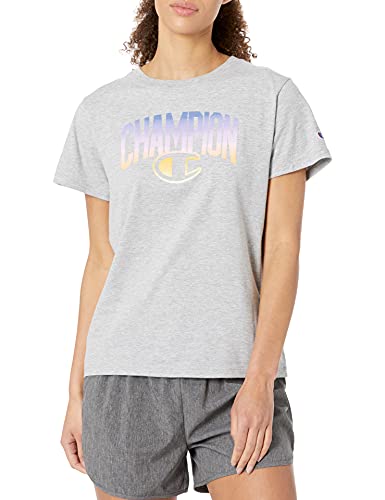 Champion Women's T-Shirt, Classic Cotton-Blend T-Shirt, Crewneck Tee, Jersey T-Shirt