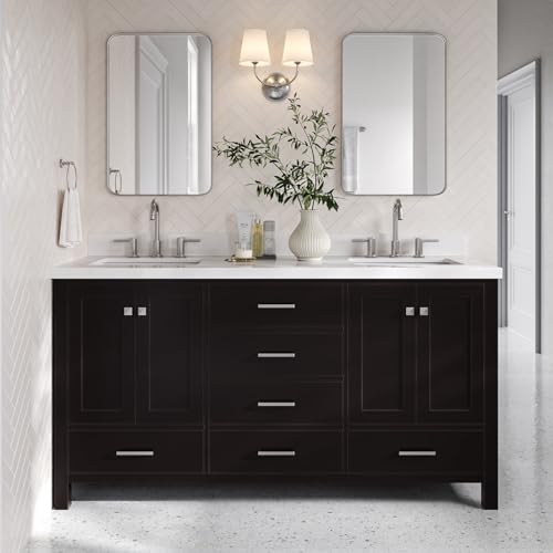 DKB Beckford 66-Inch Espresso Double Vanity