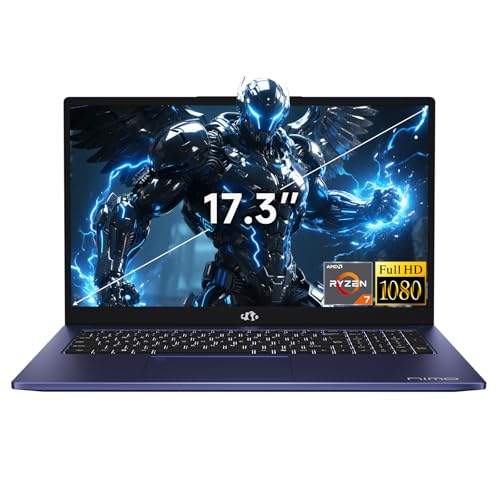 NIMO 2025 Gaming Laptop Ryzen 7 16GB 512GB SSD