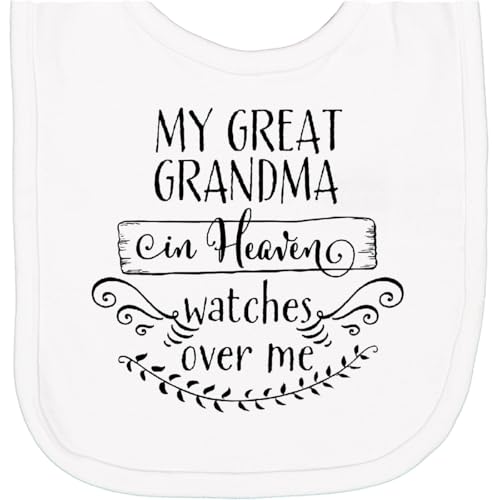 inktastic My Great Grandma in Heaven Watches over Me Newborn Bib